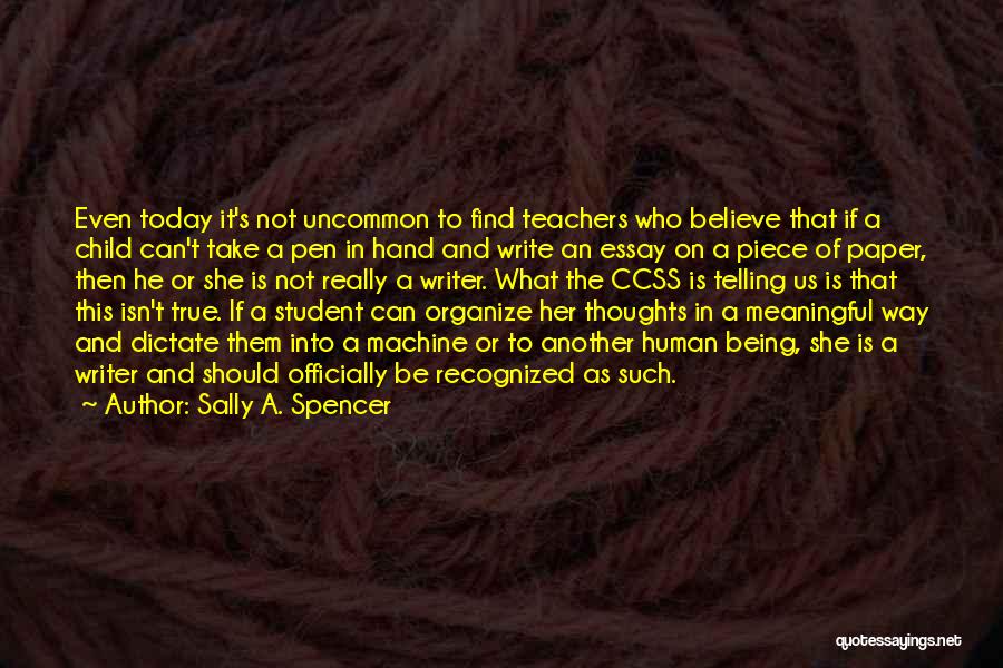 Being Meaningful Quotes By Sally A. Spencer