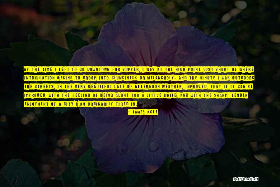 Being Melancholy Quotes By James Agee Being Melancholy Quotes By James Agee