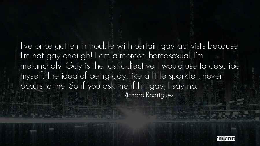 Being Melancholy Quotes By Richard Rodriguez Being Melancholy Quotes By Richard Rodriguez