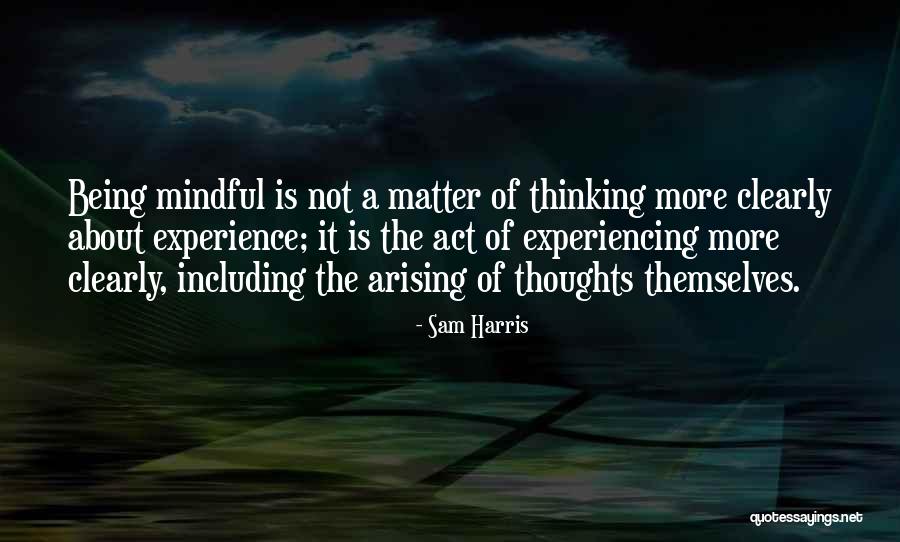 Being Mindful Quotes By Sam Harris