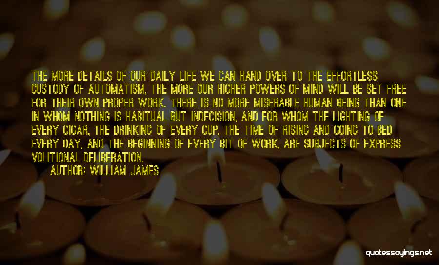 Being Miserable In Life Quotes By William James