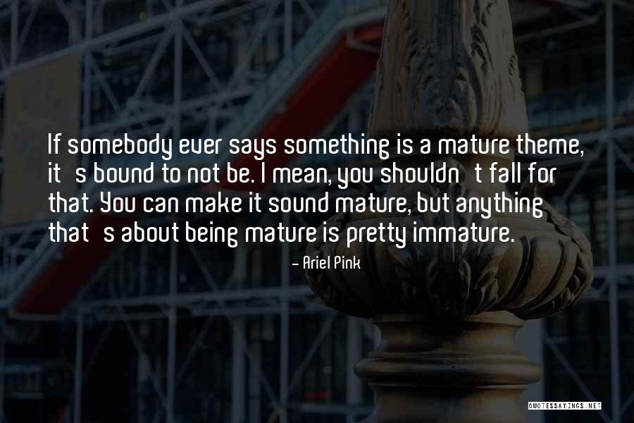 Being More Mature Quotes By Ariel Pink Being More Mature Quotes By Ariel Pink