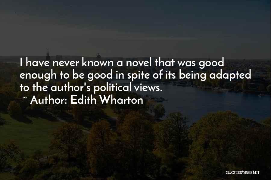 Being More Than Good Enough Quotes By Edith Wharton