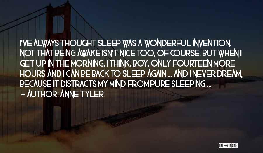 Being Nice To Yourself Quotes By Anne Tyler