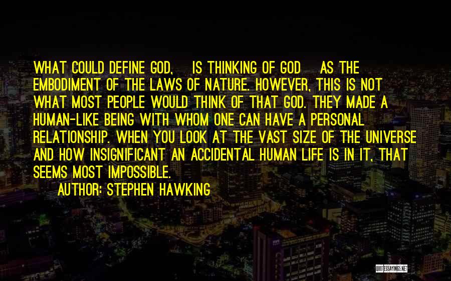 Being One With God Quotes By Stephen Hawking