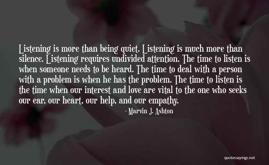 Being One With Someone Quotes By Marvin J. Ashton Being One With Someone Quotes By Marvin J. Ashton