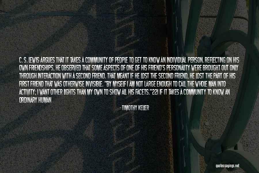 Being Part Of A Community Quotes By Timothy Keller Being Part Of A Community Quotes By Timothy Keller