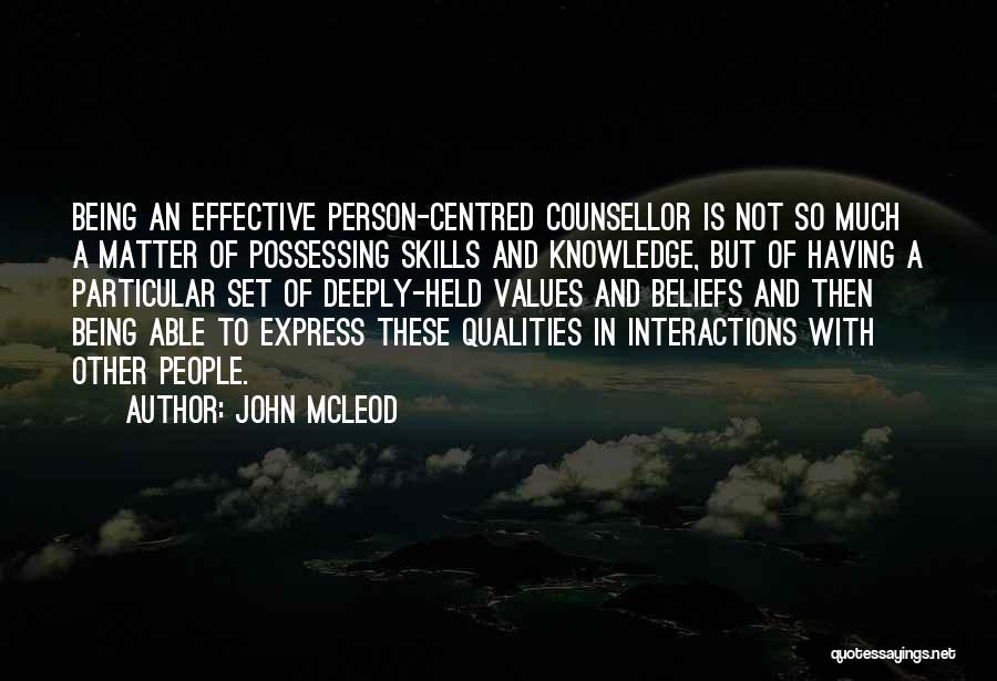 Being Particular Quotes By John McLeod