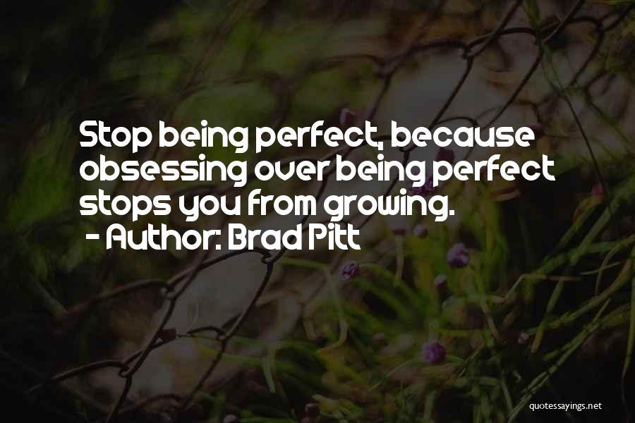 Being Perfect The Way You Are Quotes By Brad Pitt