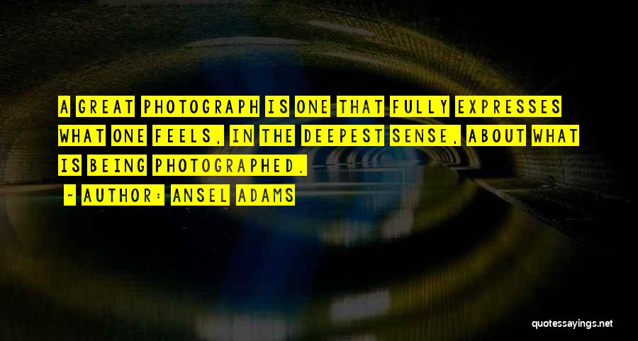 Being Photographed Quotes By Ansel Adams