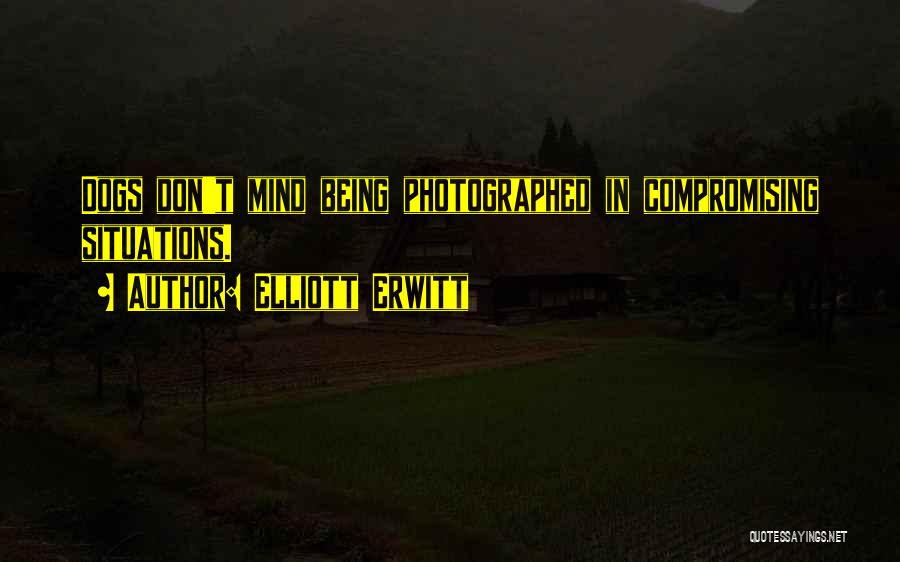 Being Photographed Quotes By Elliott Erwitt