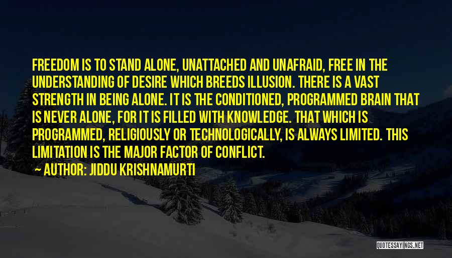 Being Programmed Quotes By Jiddu Krishnamurti