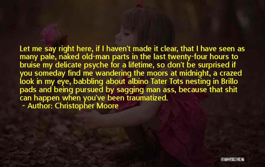 Being Pursued By A Man Quotes By Christopher Moore