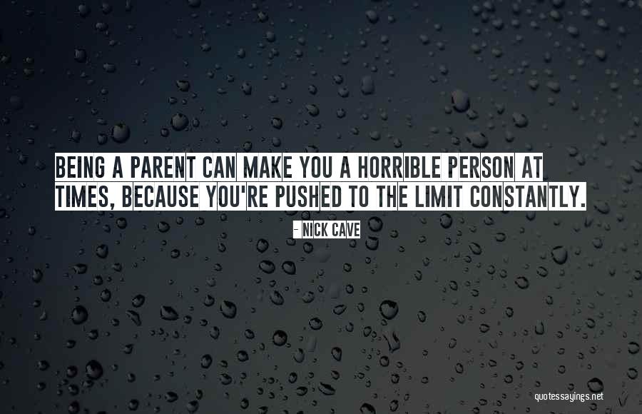 Being Pushed To The Limit Quotes By Nick Cave Being Pushed To The Limit Quotes By Nick Cave