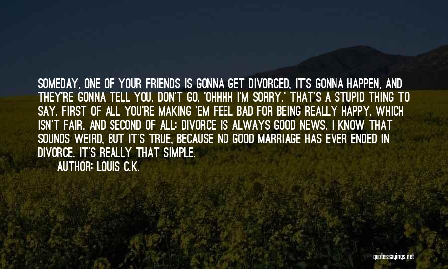 Being Really Sorry Quotes By Louis C.K.