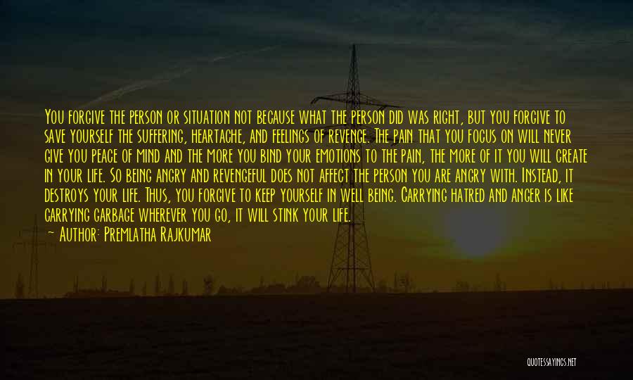 Being Revenge Quotes By Premlatha Rajkumar