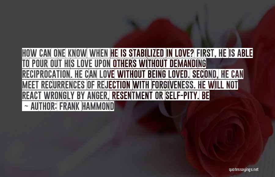 Being Self Pity Quotes By Frank Hammond