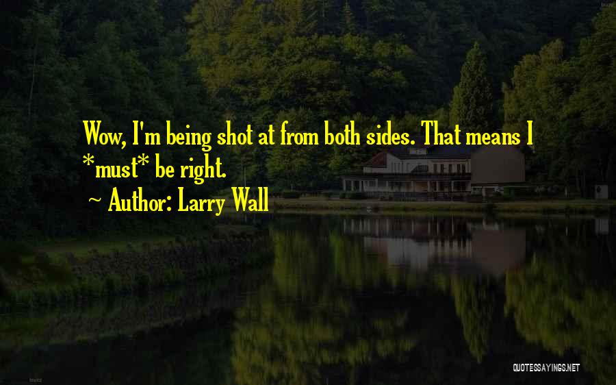 Being Shot Quotes By Larry Wall