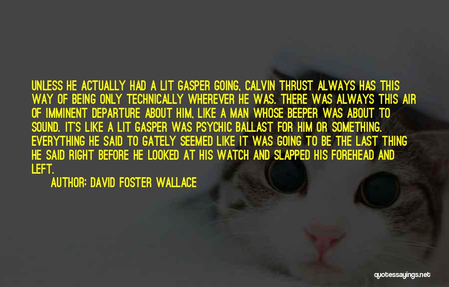 Being Slapped Quotes By David Foster Wallace