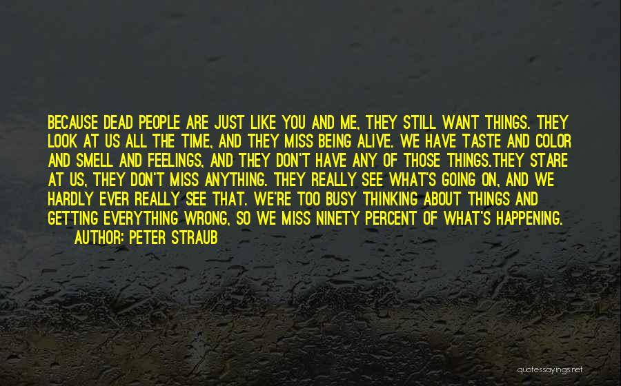 Being So Busy Quotes By Peter Straub