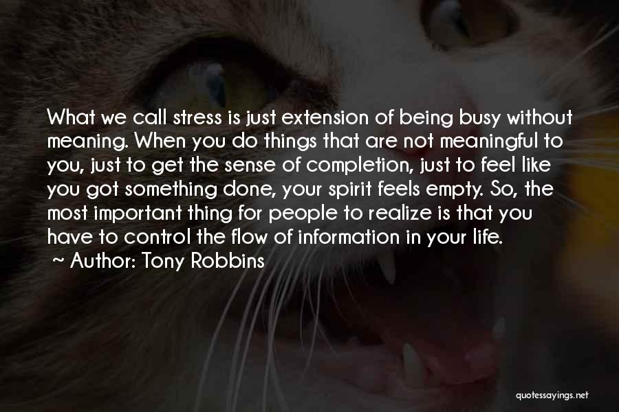 Being So Busy Quotes By Tony Robbins