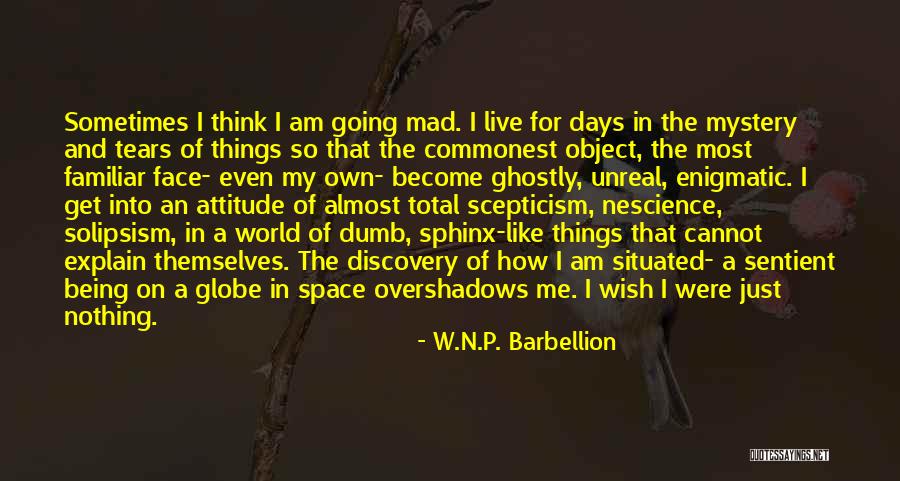 Being So Mad Quotes By W.N.P. Barbellion