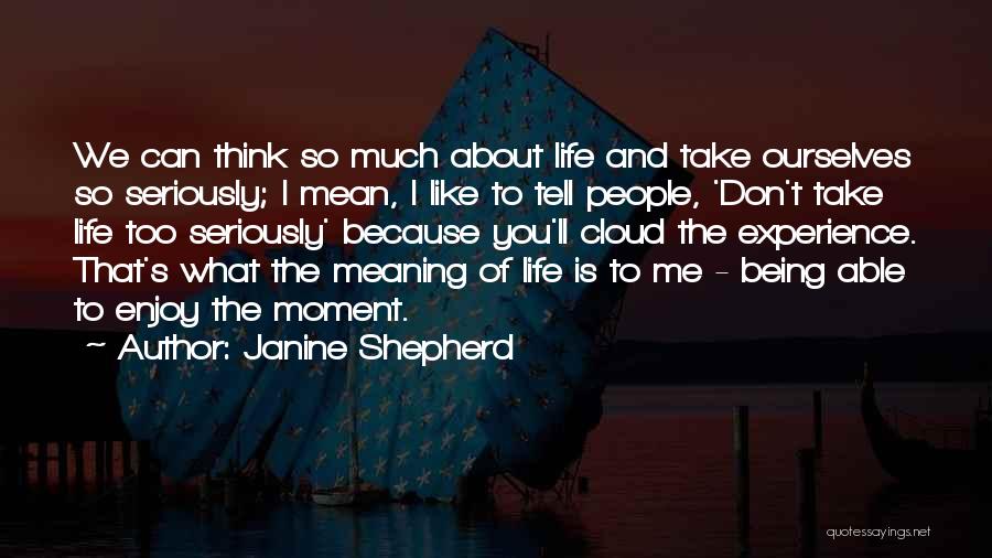 Being So Mean Quotes By Janine Shepherd