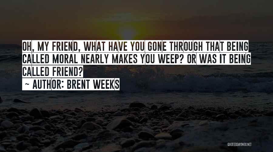 Being Sorry To A Friend Quotes By Brent Weeks