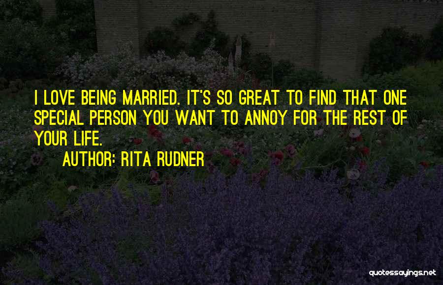 Being Special Person Quotes By Rita Rudner