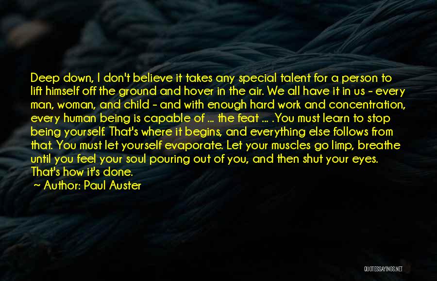 Being Special Quotes By Paul Auster