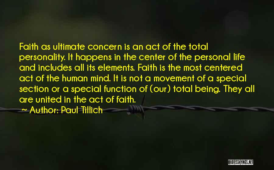 Being Special Quotes By Paul Tillich