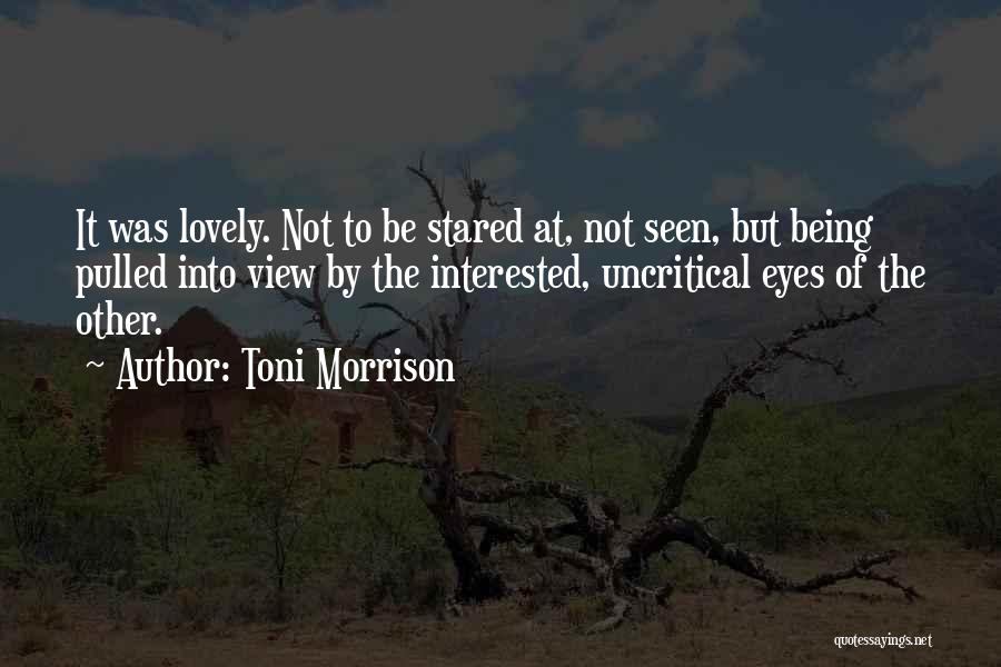 Being Stared At Quotes By Toni Morrison