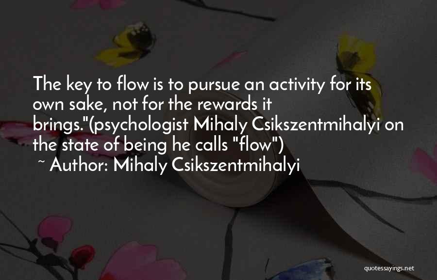 Being Still And Quiet Quotes By Mihaly Csikszentmihalyi