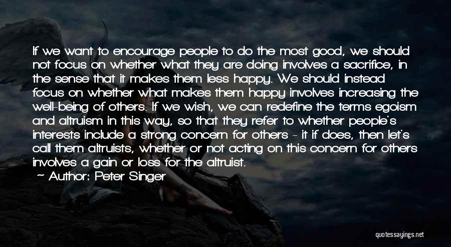 Being Strong And Happy Quotes By Peter Singer