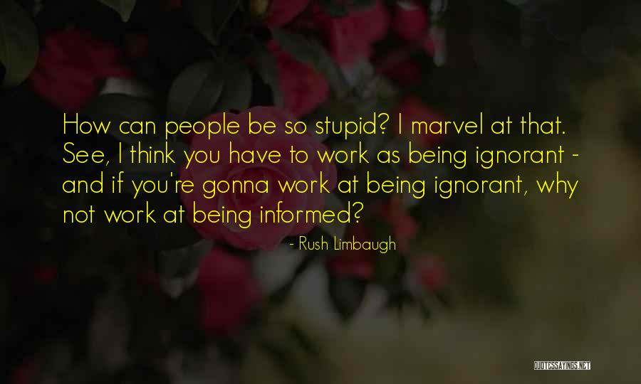 Being Stupid And Ignorant Quotes By Rush Limbaugh