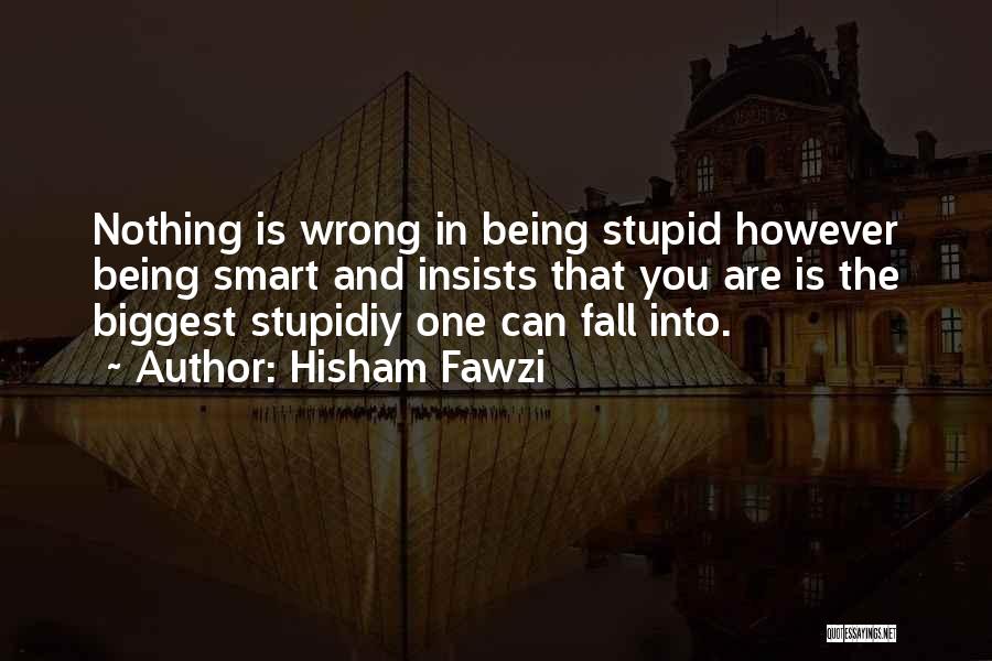 Being Stupid In Relationships Quotes By Hisham Fawzi