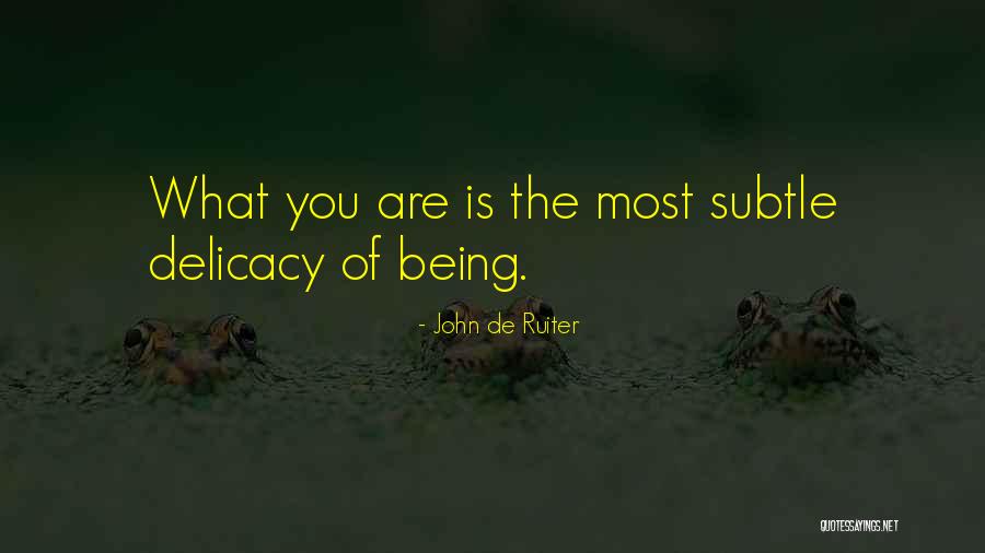 Being Subtle Quotes By John De Ruiter Being Subtle Quotes By John De Ruiter