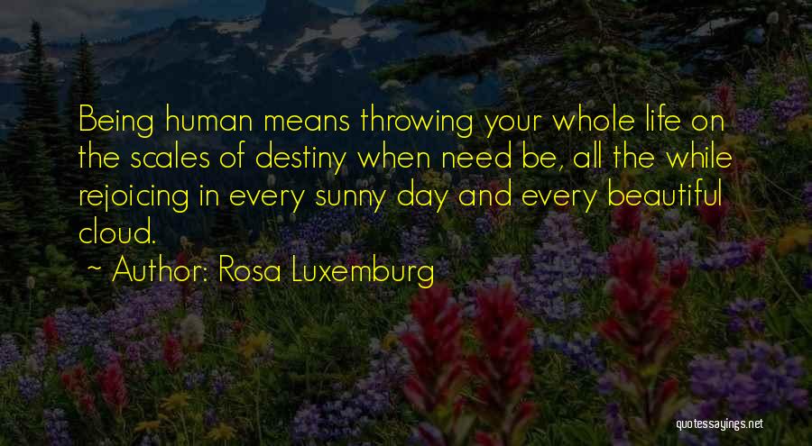 Being Sunny Quotes By Rosa Luxemburg