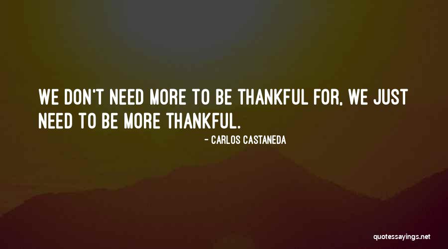 Being Thankful Quotes By Carlos Castaneda