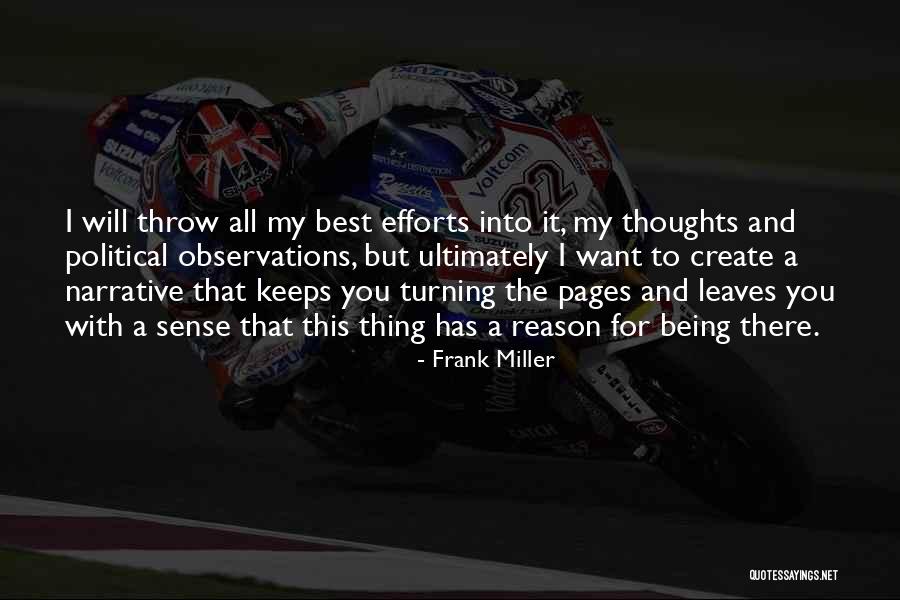 Being The Best You Quotes By Frank Miller