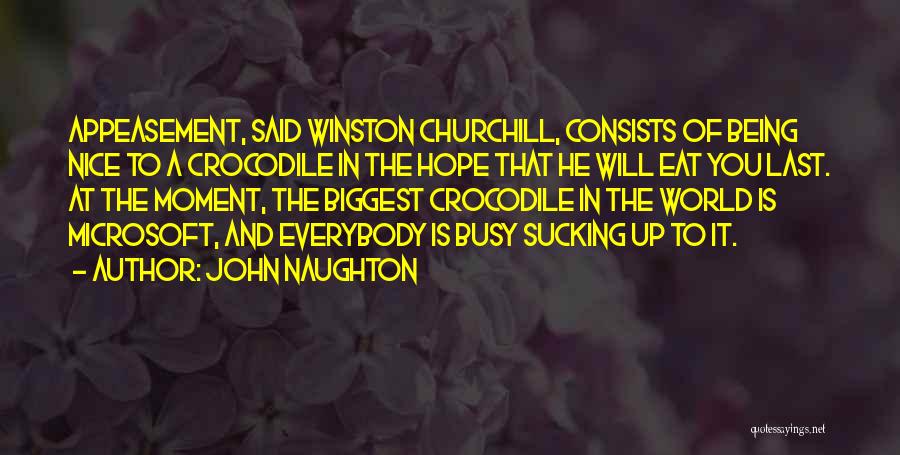 Being The Biggest Quotes By John Naughton