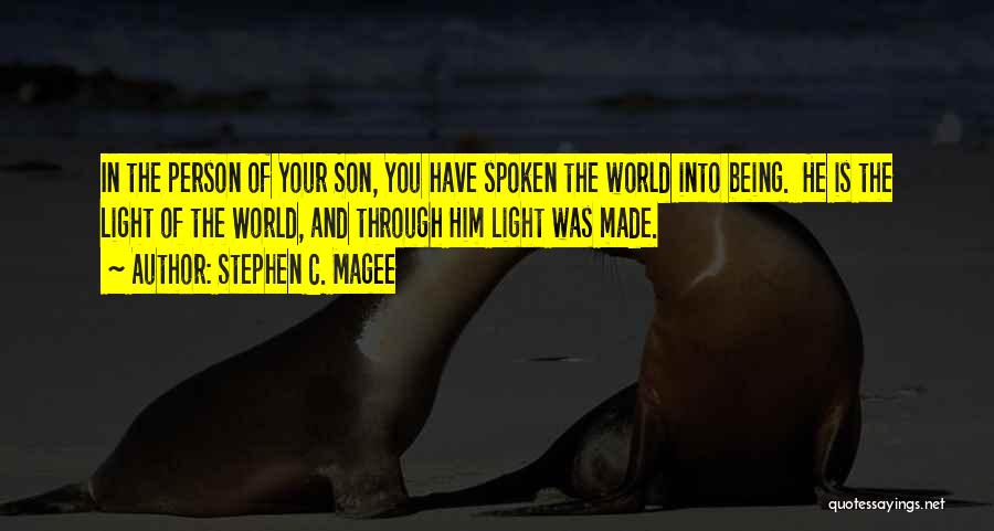 Being The Light Of The World Quotes By Stephen C. Magee