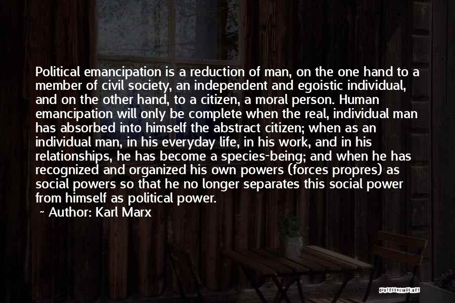 Being The Other Man Quotes By Karl Marx