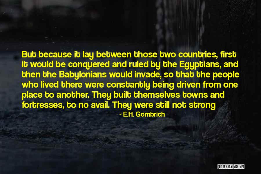 Being The Strong One Quotes By E.H. Gombrich