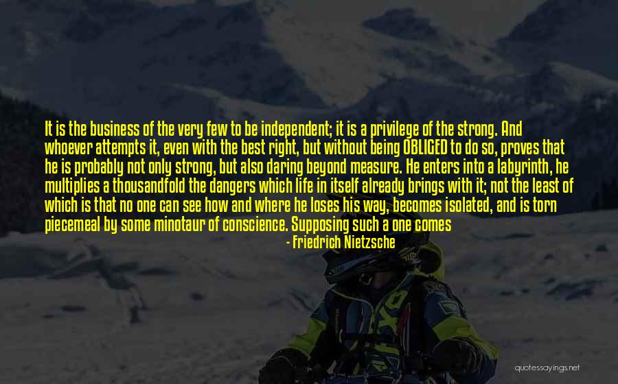 Being The Strong One Quotes By Friedrich Nietzsche