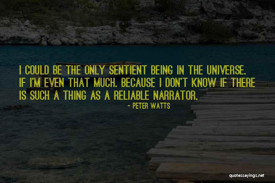 Being The Universe Quotes By Peter Watts