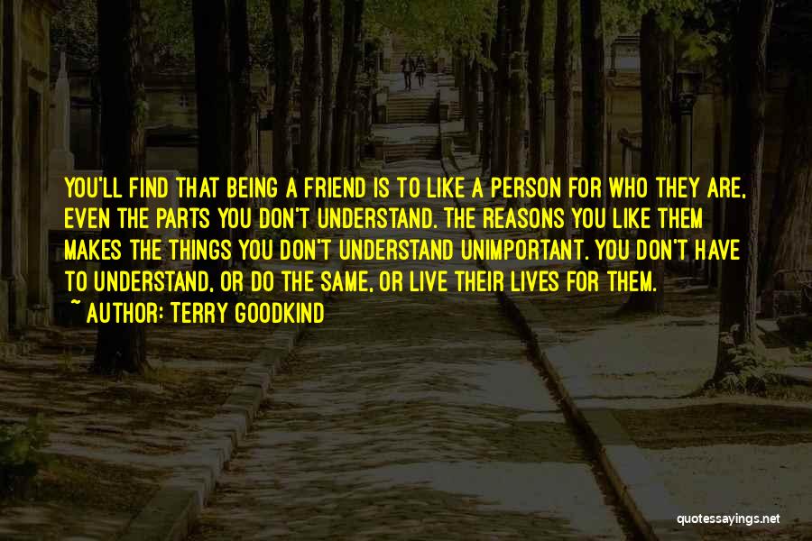 Being There For You Best Friend Quotes By Terry Goodkind