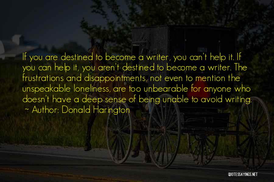 Being Unable To Help Someone Quotes By Donald Harington