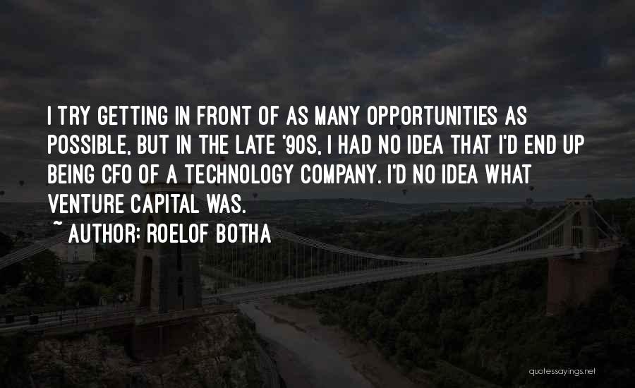 Being Up Front Quotes By Roelof Botha