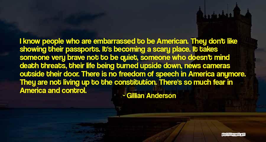 Being Upside Down In Life Quotes By Gillian Anderson